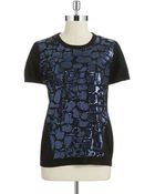 Vince Camuto Sequin Embellished Top - Lyst