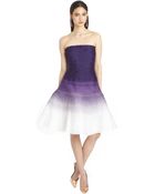 Oscar de la Renta Silk Organza Degrade Tiered Dress - Lyst