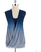 DKNY Tiedyed Wrap Front Blouse - Lyst