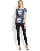 Cooper & Ella Estelle Double-Layer Animal-Print Top - Lyst