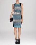 Karen Millen Dress - Plaid Print Signature Stretch - Lyst