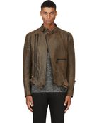 Belstaff Brown Leather Farleigh Jacket - Lyst