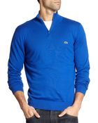 Lacoste Half-Zip Pullover Sweater - Lyst