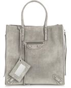 Balenciaga Papier A5 Suede Tote - Lyst