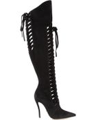 Versace Thigh High Boots - Lyst