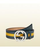 Gucci Belt with Interlocking G Buckle - Lyst