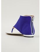 Ferragamo Open Toe Sandal Boot - Lyst