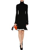 McQ by Alexander McQueen Wool Blend Flared Hem Dress - Lyst