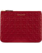 Comme Des Garçons Geometric Embossed Large Pouch - Lyst