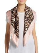 Valentino Leopard-Print Silk Scarf - Lyst