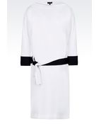 Armani Jeans Dress In Stretch Viscose Ottoman - Lyst