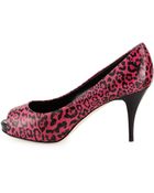 Giuseppe Zanotti Leopard-Print Leather Pump - Lyst