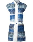 Kenzo 'Scribble Stripes' Shirt Dress - Lyst
