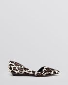 Sigerson Morrison Pointed Toe D'Orsay Flats - Gertiey Leopard Print - Lyst