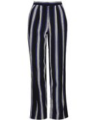 Topshop Striped Wide Leg Trousers - Lyst