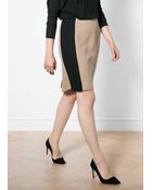 Violeta By Mango Contrast Pencil Skirt - Lyst