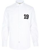 River Island White Luxe New York Print Shirt - Lyst