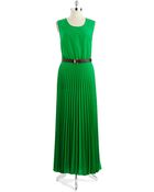 MICHAEL Michael Kors Pleated Maxi Dress - Lyst