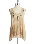 Guess Bead And Fringe Tank - Lyst