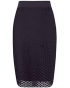 Y.a.s Black Check Pencil Skirt - Lyst