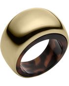 Michael Kors Goldtone Tortoise Ring - Lyst