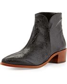 Vc Signature Reinah Crackled Side-Zip Bootie - Lyst