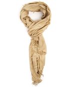 Menlook Label Beige Scarf - Lyst