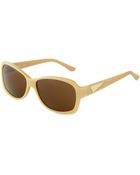 Thierry Mugler Beige Acetate Square Sunglasses - Lyst