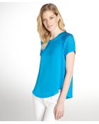 Rebecca Taylor Azul Blue Lasercut Short Sleeve Top - Lyst