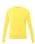 Joseph 3d Cable Knitstyle Sweater - Lyst