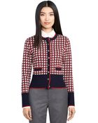 Brooks Brothers Cashmere Crewneck Cardigan - Lyst