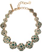 Oscar de la Renta Rose Pave Necklace - Lyst