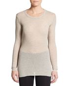 James Perse Knit Cotton & Cashmere Top - Lyst