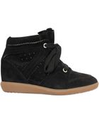 Isabel Marant Etoile 80Mm Bobby Suede Wedge Sneakers - Lyst