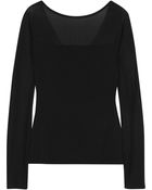 Donna Karan New York Paneled Stretch-Jersey Top - Lyst