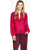 H&M Blouse in A Lyocell Blend - Lyst
