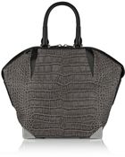 Alexander Wang Emile Prisma Croc-Effect Leather Tote - Lyst