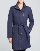 Cole Haan Coat - Diamond Quilted Belted - Lyst