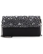 Saks Fifth Avenue Black Label Embellished Silk Flap Clutch - Lyst