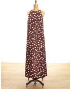 Sophie Hulme Long Silk Racer Back Dress In Burgundy & Cream Print By - Lyst