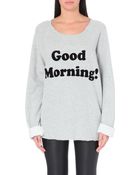Wildfox Good Morning Jersey Sweatshirt - Lyst