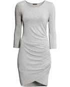 H&M Draped Dress - Lyst