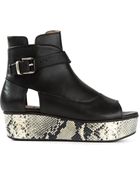 Thakoon Addition Snake-Effect Platform Sandals - Lyst