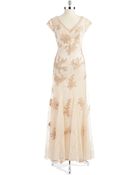 Sue Wong Embroidered Gown - Lyst