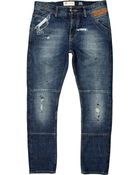 River Island Mid Wash Chester Tapered Jeans - Lyst