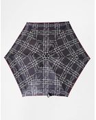 Lulu Guinness Tiny 2 Sayings Plaid Umbrella - Lyst