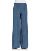 Donna Karan New York Relaxed Wide-Leg Trousers - Lyst
