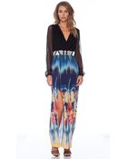 Twelfth Street Cynthia Vincent Long Sleeve Maxi Dress - Lyst