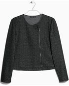 Mango Herringbone Wool-Blend Jacket - Lyst