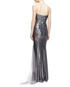 Donna Karan New York Strapless Sequined Ruffled Gown - Lyst